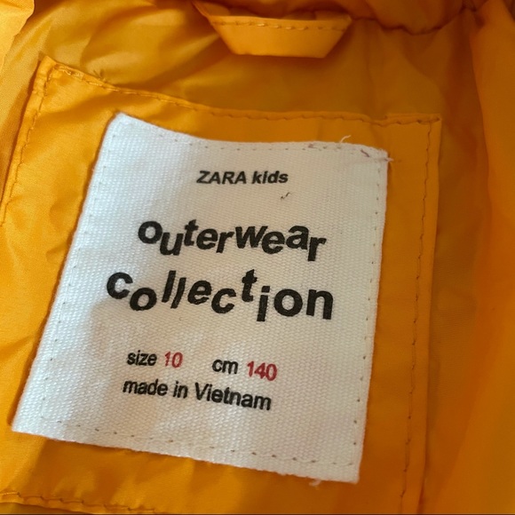 Zara Kids Yellow Puffer - Picture 5 of 5